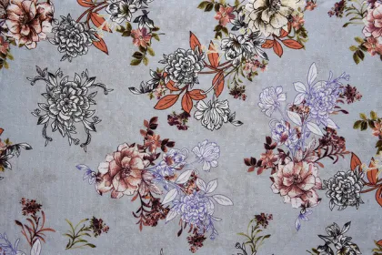 High Quality Jasmine Flower Pattern Printed Fabrics