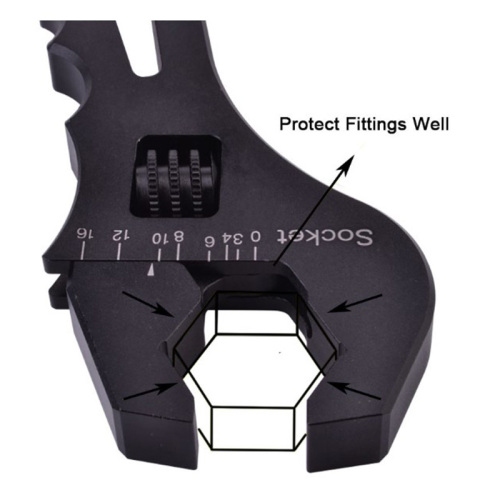 Aluminio AN3-AN16 Llave para tubos Llave ajustable en V