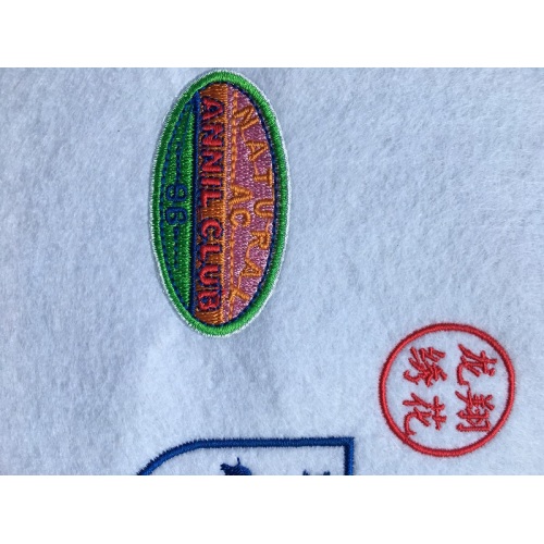 custom 3d badge logo heat transfer embroidery patch