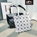 Shopping bag in pvc riutilizzabile personalizzata con fondo e borsa pieghevole con cerniera per le donne