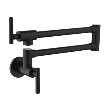 Black Wall Mount Pot Filler Kitchen Folding Faucet