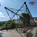 Torre treliçada de 4 pernas para uso industrial