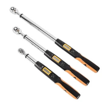 Interchangeable Head Digital Torque Wrench with 60 NM Force and 3/8" Socket: Adjustable Precision Tool for Industry and Automotive Use