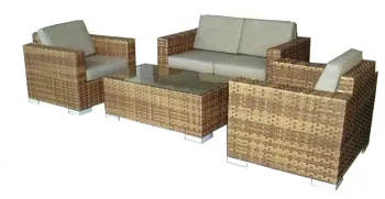 Italian Classic 4 Pics Outdoor Furniture Wicker Sofa Set