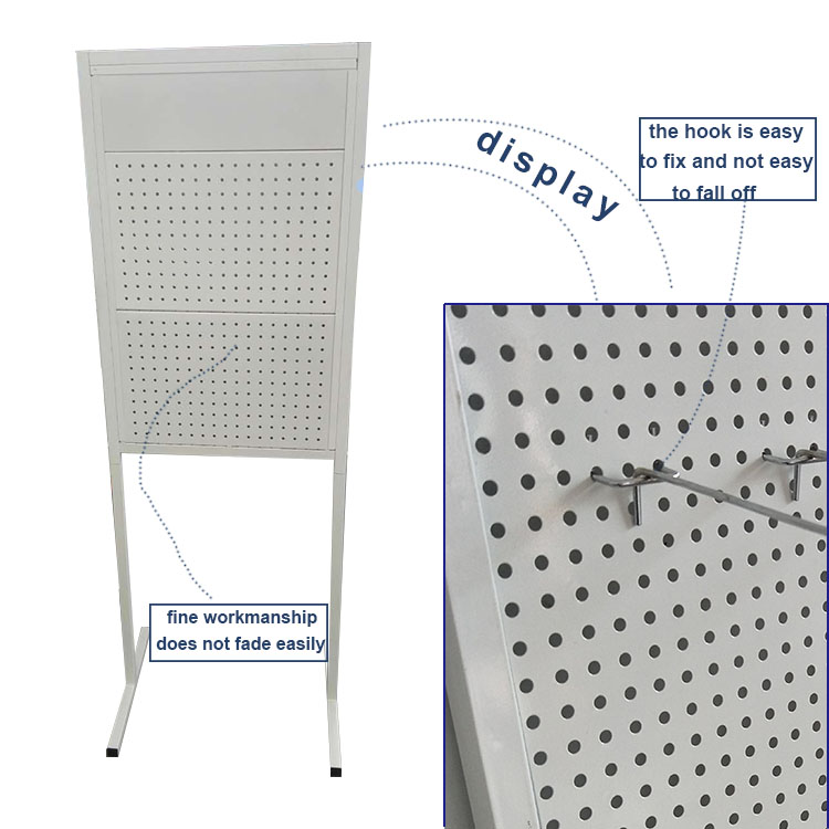 Supermarket Display Stand Retail Store Pegboard Display Rack for Hanging Items