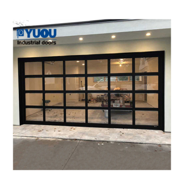 Custom Tempered Frosted Glass Industrial Garage Door