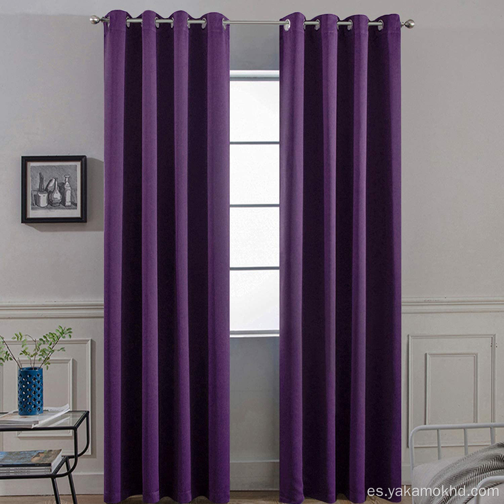 Cortinas opacas moradas de 84 pulgadas de largo