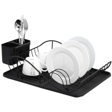 Dish drainer en couleur noire avec planche