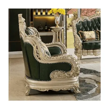 CBMmart Luxury Antique Sofas: 1+2+3 Living Room Furniture Set - Solid Wood Royal Classic Sofa Collections