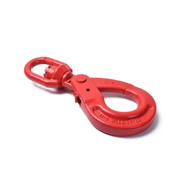 Drop Forged G80 Self-locking Safety Swivel Hook With Bearing For Lifting