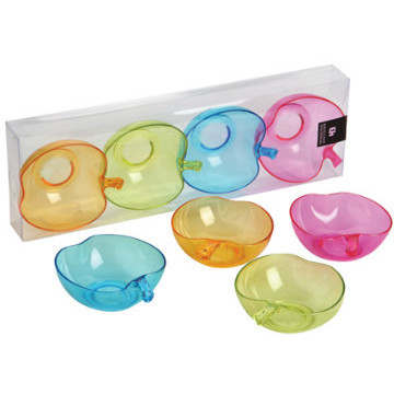 4 PK PLASTIC APPLE ICE CREAM BOWL