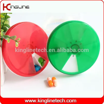 Plastic round 7 days medicine cold box (KL-9067)