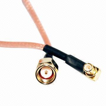 RF Pigtail Cables, SMA Male to Right Angle MCX Male, 50 Ohms Impedance