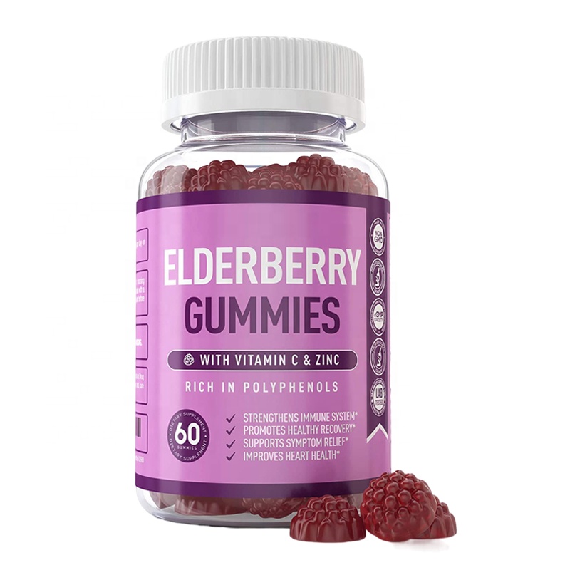 Vegan Sambucus Black Elderberry Gummies With Vitamin C