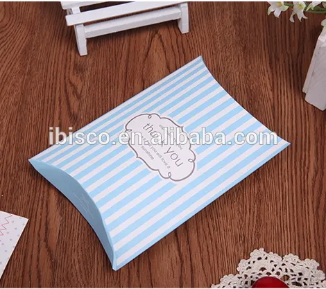 Custom white card paper CMYK printing pillow box for hair extention packing