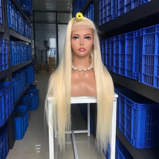 Raw Virgin Cuticle Aligned Brazilian Frontal Human Hair 613 Blonde Transparent Lace Front Wig With Baby Hair For Black Women