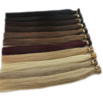 White blonde color 1g 0.8g 0.5grams/strand double drawn remy pre bonded flat tip hair extension
