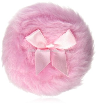 Large round cosmetic powder puff