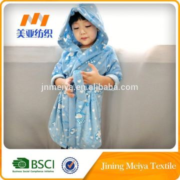 Coral Fleece Microfiber Kids Bathrobe