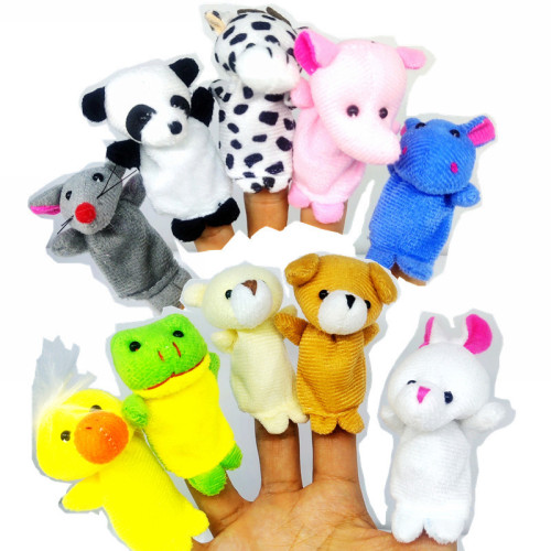 Set-6 Puppet de dedo animal educacional com personagens diferentes