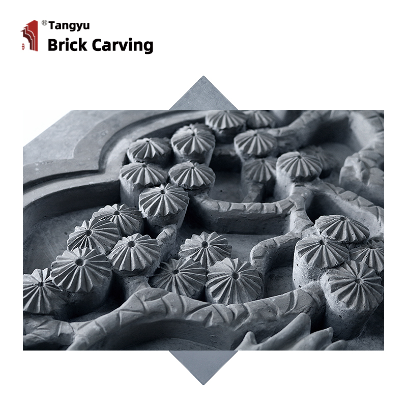 Twelve Zodiac Gray Brick Relief
