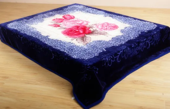 Hot Sale New Design Pattern Raschel and Mink Blanket