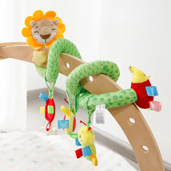 Decorative Lion Animal Baby Crib Cradle Toy and Gift Set for Newborns