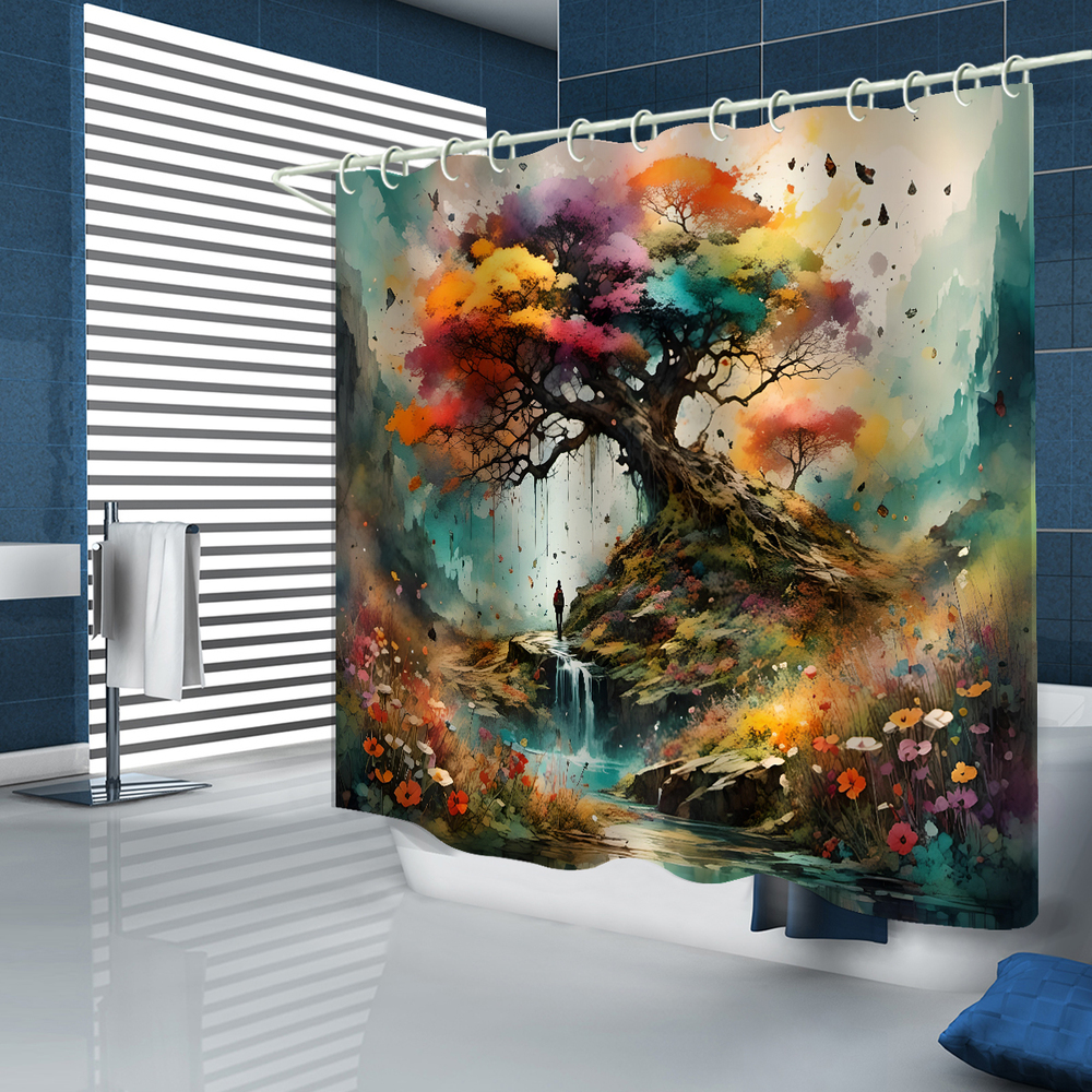 digital printing contemporary shower curtain2024-AUT- (8)-02