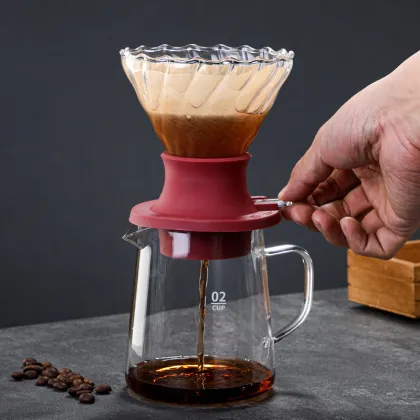 Dripper Switch Glass Pour Over Coffee Maker V Shape Drip Coffee Dripper and Filters V02