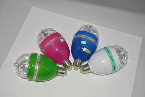 Ac85 - 260v Plastic E27 Rgb Led Bulb 3w For Wedding , Square , Garden