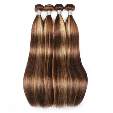 New Product Piano 4/27# 10-30inch Color Virgin Brazilian Straight Hair 100% Human Hair Bundles