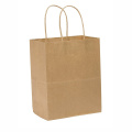 Customized logo reclaimed brown kraft paper handbag