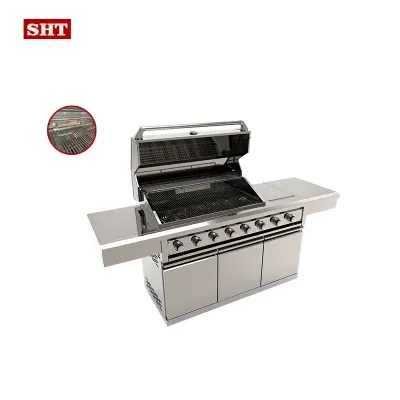 Smart Movable Outdoor Kitchen BBQ Grill with Infrared Rear Burner