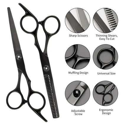 Professional Barber Hair Cutting Scissors Grooming Scissors Set