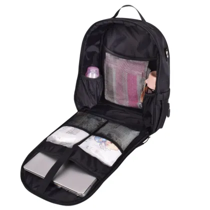 Vegan Unisex Mummy and Daddy Stylish Newborn Baby Essentials Diaper Backpacks for Mothers