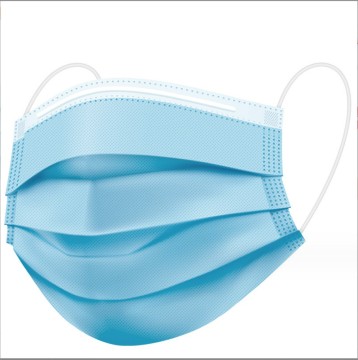 Blue Industrial Dust Mask 3ply Disposable Face Mask with Ear Loops for Adults