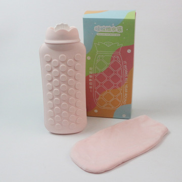 2025 New Silicone Hot Water Bottle: Premium Safe, Durable, Quick Pain Relief & Comfort Knitted Cover