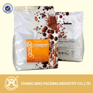 Wholesale Quad Seal Side Gusset Coffee Tea Packing Bag Stand Up Coffee Bean Packing Pouch