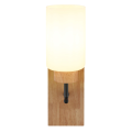 ROWENA Matte Black Oak Upward Wall Sconce