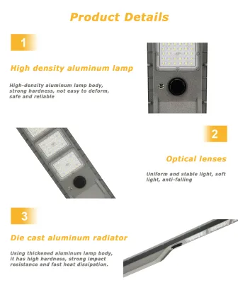 5 Years Warranty All-in-One Integrated LED Solar Street Lights (60w-120w) - No Wiring Required