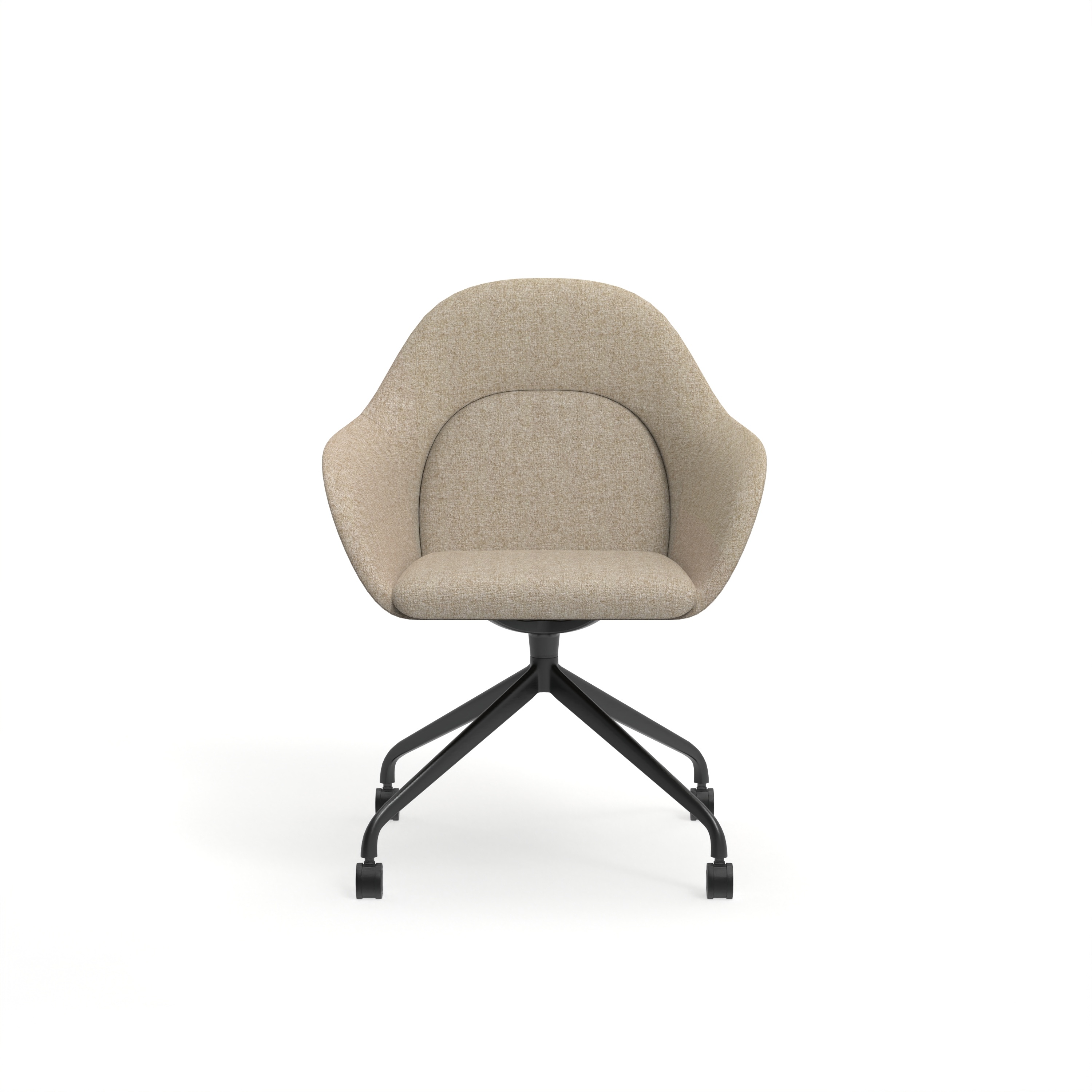 Trendy Fabric - covered Sling Chairs, Stacking Chairs & Waiting Chairs featuring Contemporary Metal Pedestals for Public Halls