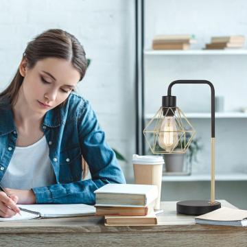 Lámparas de mesa de la mesita de noche de Edison para la cama