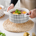 Leichte Luxus -Töpfe und Pfannen Keramik -Suppenschüssel Set Keramikpfanne Back Porzellan Backware
