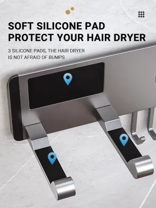 Wholesale Aluminum Bathroom Shelf - Gun Grey/Dark Black for Dyson Hair Dryer