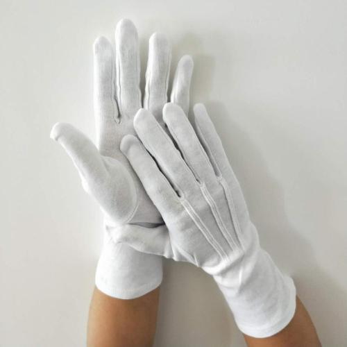 white cotton gloves against Coronavirus