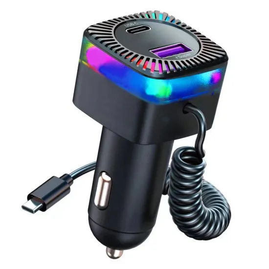 60W USB C Car Charger Adapter with PD QC3.0 for Fast Charging