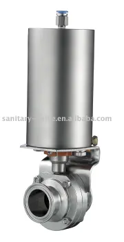 Stainless steel pneumatic butterfly valve