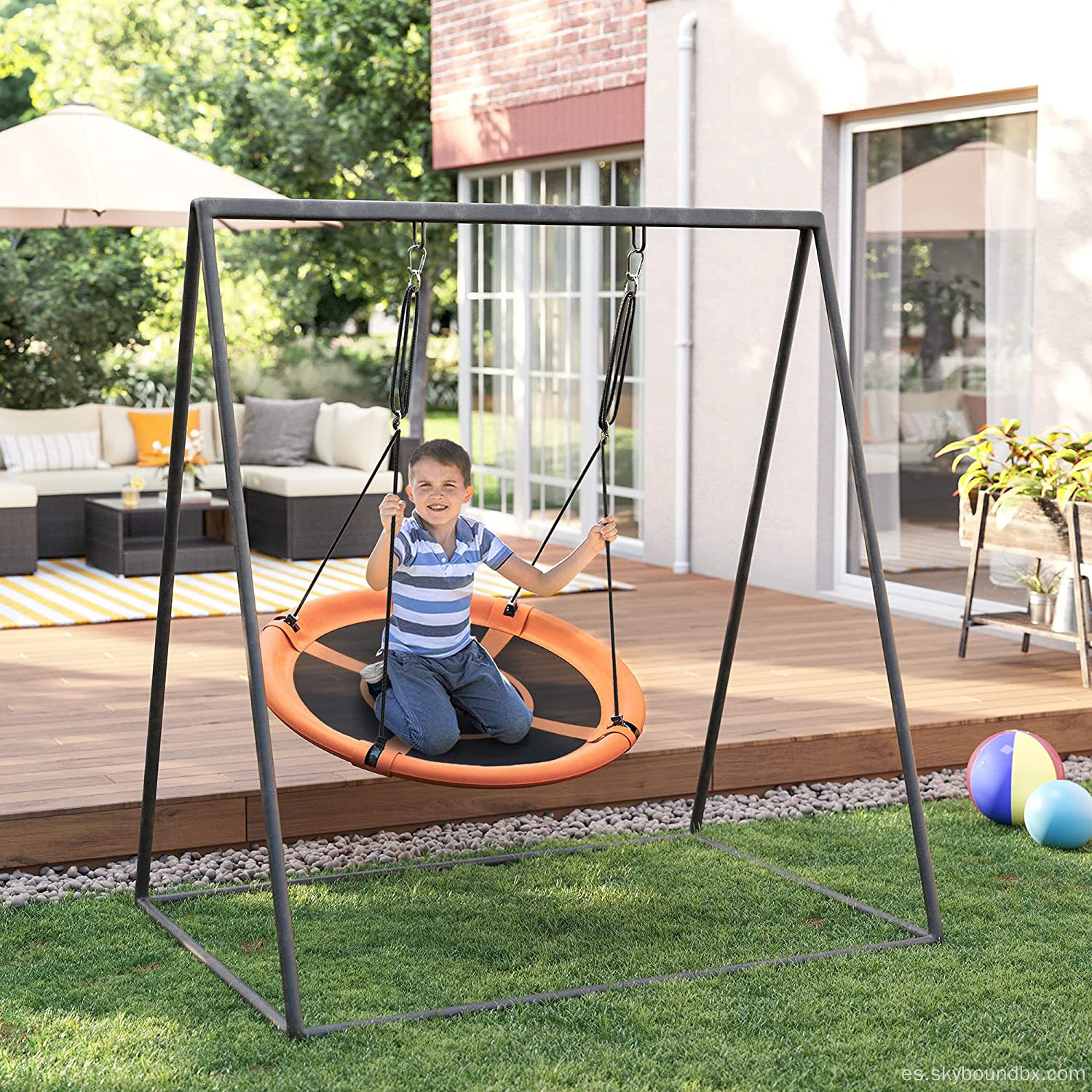 Swings Metal Swings para niños de 39 pulgadas.