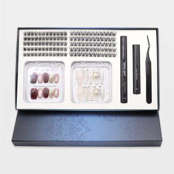 DIY Fan Cluster Lashes and Press-on Nails Kit