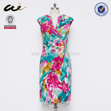 Stylish winter formal dress;flower prinit cocktail dress